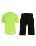 SANTINI MTB Radtrikot und Hose - SASSO MTB  - Grün/Schwarz