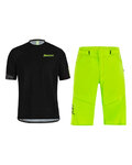 SANTINI MTB Radtrikot und Hose - SASSO MTB - Grün/Schwarz