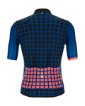 SANTINI Kurzarm Fahrradtrikot - MITO GRIDO - Rosa/Schwarz/Blau