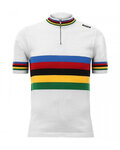SANTINI Kurzarm Fahrradtrikot - UCI EROICA - Weiß/Regenbogen