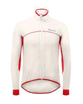 SANTINI Winddichte Fahrradjacke - ARIES - Transparent/Weiß/Rot