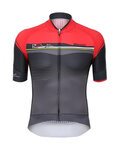 SANTINI Kurzarm Fahrradtrikot - SLEEK PLUS - Schwarz/Rot