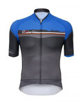 SANTINI Kurzarm Fahrradtrikot - SLEEK PLUS - Blau/Schwarz