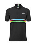 SANTINI Kurzarm Fahrrad-Shirt - UCI POLO - Schwarz