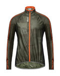 SANTINI Winddichte Fahrradjacke - FINE WINDBREAKER - Orange/Grün