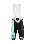 SANTINI Kurze Fahrradhose mit Trägern - TEAM BIANCHI 2019 - Schwarz/Türkis