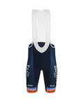 SANTINI Kurze Fahrradhose mit Trägern - NIPPO FANTINI 2019 - Orange/Blau