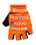 SANTINI Fingerlose Fahrradhandschuhe - NIPPO FANTINI 2019 - Orange/Blau/Weiß