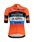 SANTINI Kurzarm Fahrradtrikot - NIPPO FANTINI 2019 - Blau/Schwarz/Orange/Weiß