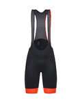 SANTINI Kurze Fahrradhose mit Trägern - SCATTO - Orange/Schwarz