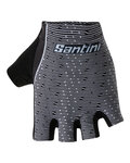 SANTINI Fingerlose Fahrradhandschuhe - SOFFIO - Weiß/Schwarz