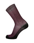 SANTINI Klassische Fahrradsocken - SOFFIO - Schwarz/bordeaux