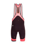 SANTINI Kurze Fahrradhose mit Trägern - KARMA MILLE - bordeaux/Rosa
