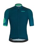 SANTINI Kurzarm Fahrradtrikot - KARMA MILLE - Blau/Grün
