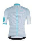 SANTINI Kurzarm Fahrradtrikot - KARMA MILLE - Hellblau/Weiß