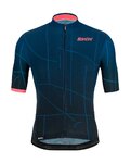 SANTINI Kurzarm Fahrradtrikot - TONO PURO - Rosa/Blau
