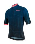 SANTINI Kurzarm Fahrradtrikot - TONO PURO - Rosa/Blau