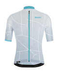SANTINI Kurzarm Fahrradtrikot - TONO PURO - Weiß/Hellblau
