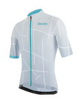 SANTINI Kurzarm Fahrradtrikot - TONO PURO - Weiß/Hellblau