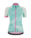 SANTINI Kurzarm Fahrradtrikot - GIADA POP LADY - Weiß/Rosa/Hellblau