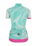 SANTINI Kurzarm Fahrradtrikot - GIADA POP LADY - Weiß/Rosa/Hellblau