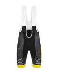 SANTINI Kurze Fahrradhose mit Trägern - TREK PIRELLI 2020 - Gelb/Schwarz
