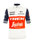 SANTINI Kurzarm Fahrradtrikot - TREK 2021 KIDS  - Weiß/mehrfarbig