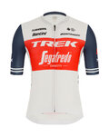 SANTINI Kurzarm Fahrradtrikot - TREK SEGAFREDO 2021 - Weiß/Blau/Rot