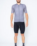 SANTINI Kurzarm Radtrikot und Shorts - COLORE - Grau/Schwarz