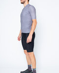 SANTINI Kurzarm Radtrikot und Shorts - COLORE - Grau/Schwarz