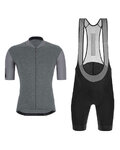 SANTINI Kurzarm Radtrikot und Shorts - COLORE - Grau/Schwarz