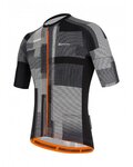 SANTINI Kurzarm Fahrradtrikot - KARMA KINETIC - Orange/Schwarz/Weiß