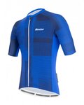 SANTINI Kurzarm Fahrradtrikot - KARMA KINETIC - Blau