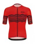 SANTINI Kurzarm Radtrikot und Shorts - TONO PROFILO - Rot/Schwarz