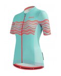 SANTINI Kurzarm Fahrradtrikot - TONO PROFILO LADY - Orange/Blau