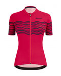 SANTINI Kurzarm Fahrradtrikot - TONO PROFILO LADY - Rosa/Schwarz