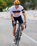 SANTINI Kurzarm Fahrradtrikot - SLEEK BENGAL - Orange/Schwarz/Weiß
