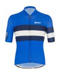 SANTINI Kurzarm Fahrradtrikot - SLEEK BENGAL - Weiß/Blau