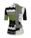SANTINI Kurzarm Fahrradtrikot - GIADA OPTIC LADY - Gelb/Weiß/Schwarz