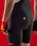 SANTINI Kurze Fahrradhose mit Trägern - TOUR DE FRANCE 2022 - Schwarz/Rot