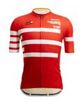 SANTINI Kurzarm Fahrradtrikot - TOUR DE FRANCE 2022 - Weiß/Rot/Gelb