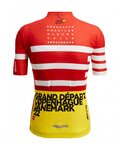 SANTINI Kurzarm Fahrradtrikot - TOUR DE FRANCE 2022 - Weiß/Rot/Gelb