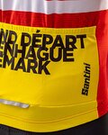 SANTINI Kurzarm Fahrradtrikot - TOUR DE FRANCE 2022 - Weiß/Rot/Gelb