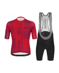 SANTINI Kurzarm Radtrikot und Shorts - KARMA KINETIC - Schwarz/Rot
