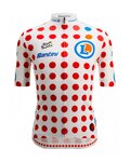 SANTINI Kurzarm Fahrradtrikot - TOUR DE FRANCE 2024 - Rot/Weiß