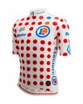 SANTINI Kurzarm Fahrradtrikot - TOUR DE FRANCE 2024 - Rot/Weiß
