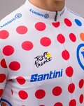 SANTINI Kurzarm Fahrradtrikot - TOUR DE FRANCE 2024 - Rot/Weiß