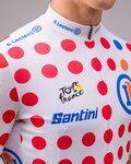 SANTINI Kurzarm Fahrradtrikot - TOUR DE FRANCE 2024 - Rot/Weiß