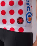 SANTINI Kurzarm Fahrradtrikot - TOUR DE FRANCE 2024 - Rot/Weiß