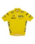SANTINI Kurzarm Fahrradtrikot - TOUR DE FRANCE 2023 - Gelb